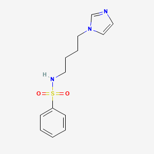 molecular formula C13H17N3O2S B8456033 N-[4-(1H-Imidazol-1-yl)butyl]benzenesulfonamide 