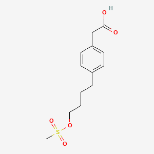 (4-{4-[(Methanesulfonyl)oxy]butyl}phenyl)acetic acid