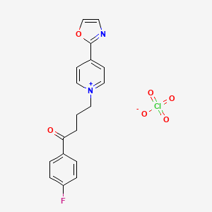 1-[4-(4-Fluorophenyl)-4-oxobutyl]-4-(1,3-oxazol-2-YL)pyridin-1-ium perchlorate