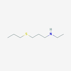 molecular formula C8H19NS B8456210 Ethyl (3-propylthio)propylamine 
