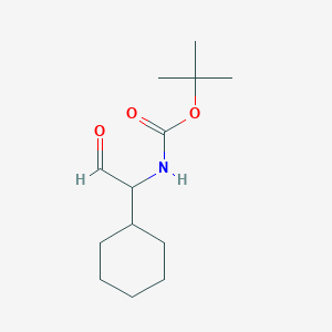 molecular formula C13H23NO3 B8456211 tert-butylN-(1-cyclohexyl-2-oxoethyl)carbamate 