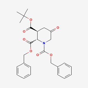 molecular formula C26H29NO7 B8456430 1,2-Dibenzyl 3-(tert-butyl) (2S,3S)-5-oxopiperidine-1,2,3-tricarboxylate 
