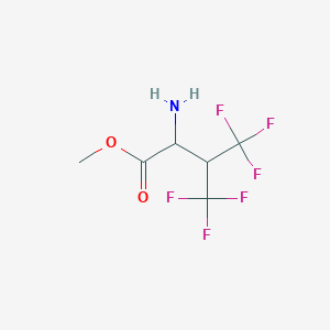 molecular formula C6H7F6NO2 B8456564 methyl 2-amino-4,4,4-trifluoro-3-(trifluoromethyl)butanoate 
