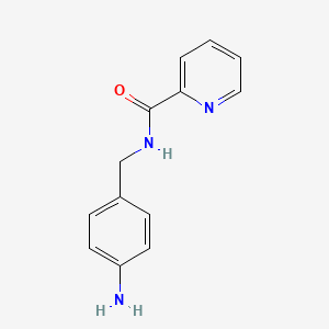 molecular formula C13H13N3O B8456576 N-[(4-aminophenyl)methyl]pyridine-2-carboxamide 