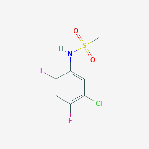 molecular formula C7H6ClFINO2S B8456681 N-(5-chloro-4-fluoro-2-iodo-phenyl)-methanesulfonamide 