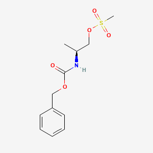 molecular formula C12H17NO5S B8457091 (S)-2-(Benzyloxycarbonylamino)propyl methanesulfonate 