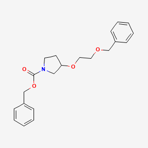 molecular formula C21H25NO4 B8457166 Benzyl 3-(2-benzyloxyethoxy)pyrrolidine-1-carboxylate 
