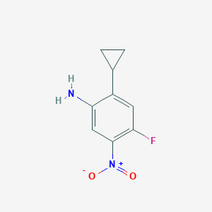 2-Cyclopropyl-4-fluoro-5-nitrobenzenamine