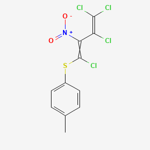 1-Methyl-4-[(1,3,4,4-tetrachloro-2-nitrobuta-1,3-dien-1-yl)sulfanyl]benzene