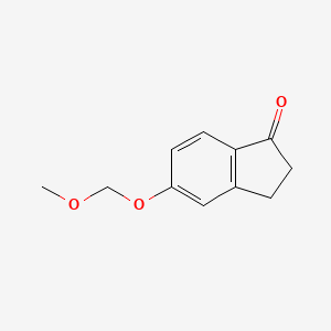 molecular formula C11H12O3 B8457431 5-Methoxymethoxyindan-1-one 