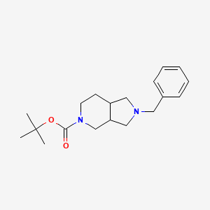 molecular formula C19H28N2O2 B8457477 tert-Butyl 2-benzyloctahydro-5H-pyrrolo[3,4-c]pyridine-5-carboxylate 