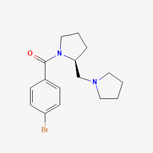 molecular formula C16H21BrN2O B8457532 Pyrrolidine, 1-(4-bromobenzoyl)-2-(1-pyrrolidinylmethyl)-, (2S)- CAS No. 867256-58-4
