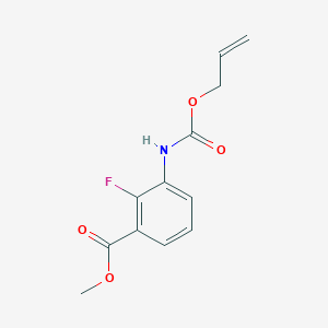 molecular formula C12H12FNO4 B8457571 Methyl 3-(allyloxycarbonylamino)-2-fluorobenzoate 