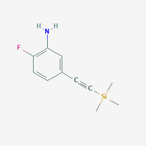 2-Fluoro-5-trimethylsilanylethynyl-phenylamine