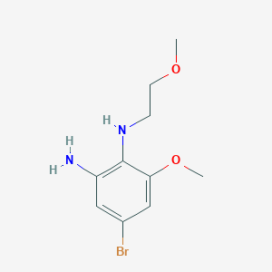 molecular formula C10H15BrN2O2 B8457672 5-bromo-3-methoxy-2-N-(2-methoxyethyl)benzene-1,2-diamine 