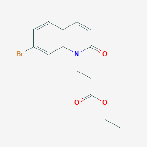 3-(7-bromo-2-oxo-2H-quinolin-1-yl)-propionic acid ethyl ester