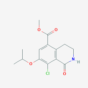 molecular formula C14H16ClNO4 B8457780 methyl 8-chloro-1-oxo-7-propan-2-yloxy-3,4-dihydro-2H-isoquinoline-5-carboxylate 