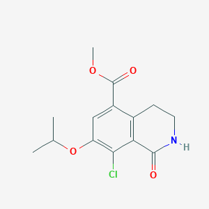 Methyl 8-chloro-1-oxo-7-(propan-2-yloxy)-1,2,3,4-tetrahydroisoquinoline-5-carboxylate