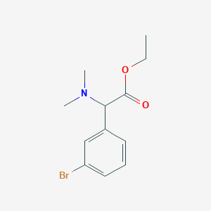 molecular formula C12H16BrNO2 B8457832 (3-Bromo-phenyl)-dimethylamino-acetic acid ethyl ester 