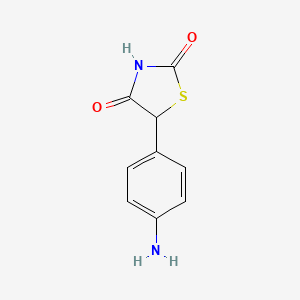 molecular formula C9H8N2O2S B8457841 5-(4-Aminophenyl)thiazolidine-2,4-dione 