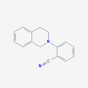 molecular formula C16H14N2 B8457855 2-(1,2,3,4-Tetrahydroisoquinoline-2-yl)benzonitrile 