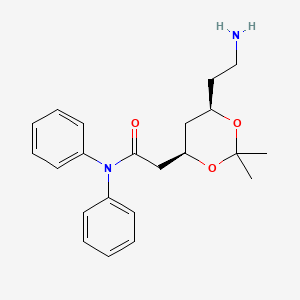 molecular formula C22H28N2O3 B8457861 2-((4R,6R)-6-(2-aminoethyl)-2,2-dimethyl-1,3-dioxan-4-yl)-N,N-diphenylacetamide 