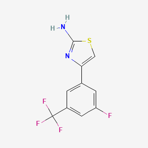 molecular formula C10H6F4N2S B8457878 4-[3-Fluoro-5-(trifluoromethyl)phenyl]-1,3-thiazol-2-amine 
