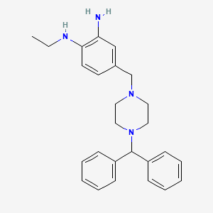 4-((4-(Diphenylmethyl)piperazin-1-yl)methyl)-N-ethylbenzene-1,2-diamine
