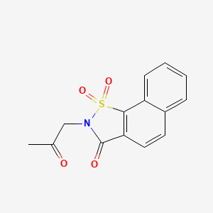 2-(2-Oxopropyl)-1H-1lambda~6~-naphtho[2,1-d][1,2]thiazole-1,1,3(2H)-trione
