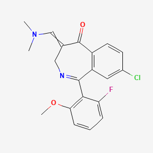 molecular formula C20H18ClFN2O2 B8457980 8-chloro-4-(dimethylaminomethylene)-1-(2-fluoro-6-methoxy-phenyl)-3H-2-benzazepin-5-one 