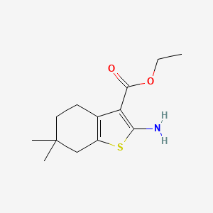 molecular formula C13H19NO2S B8458037 Ethyl 2-amino-6,6-dimethyl-4,5,6,7-tetrahydrobenzo[b]thiophene-3-carboxylate 