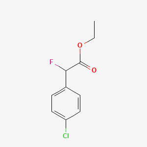 molecular formula C10H10ClFO2 B8458044 Ethyl alpha-fluoro-4-chlorophenylacetate 