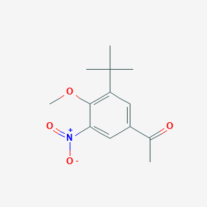 molecular formula C13H17NO4 B8458183 1-[3-(tert-butyl)-4-methoxy-5-nitrophenyl]-1-ethanone CAS No. 99758-68-6