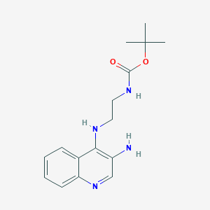 molecular formula C16H22N4O2 B8458342 tert-Butyl 2-(3-aminoquinolin-4-ylamino)ethylcarbamate 