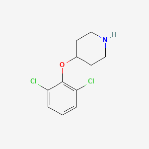 molecular formula C11H13Cl2NO B8458475 4-(2,6-Dichlorophenoxy)piperidine 