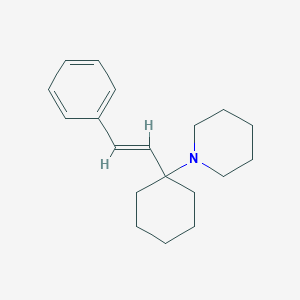 molecular formula C19H27N B084586 1-(1-Styrylcyclohexyl)piperidine CAS No. 14228-24-1