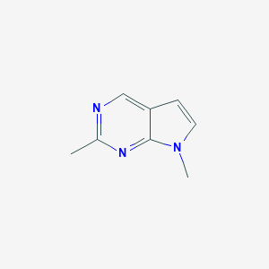 molecular formula C8H9N3 B084587 2,7-Dimethyl-7H-pyrrolo[2,3-d]pyrimidine CAS No. 14356-75-3