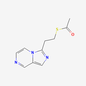 Ethanethioic acid,s-(2-imidazo[1,5-a]pyrazin-3-ylethyl)ester