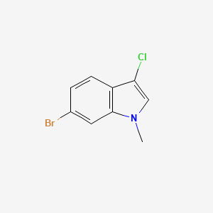 molecular formula C9H7BrClN B8458789 6-bromo-3-chloro-1-methyl-1H-indole 