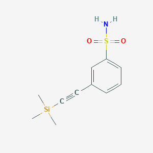 molecular formula C11H15NO2SSi B8458860 3-[(Trimethylsilyl)ethynyl]benzenesulfonamide 
