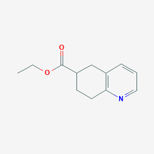 molecular formula C12H15NO2 B8458965 Ethyl 5,6,7,8-tetrahydroquinoline-6-carboxylate 