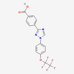 4-(1-(4-(perfluoroethoxy)phenyl)-1H-1,2,4-triazol-3-yl)benzoic acid