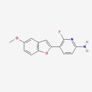 6-Fluoro-5-(5-methoxy-benzofuran-2-yl)-pyridin-2-ylamine