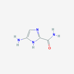 molecular formula C4H6N4O B8459112 4-amino-1H-imidazole-2-carboxamide 