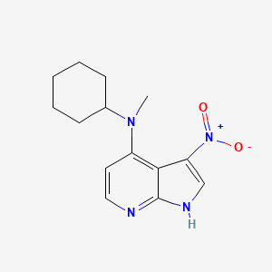 molecular formula C14H18N4O2 B8459188 N-cyclohexyl-N-methyl-3-nitro-1H-pyrrolo[2,3-b]pyridin-4-amine CAS No. 920961-57-5