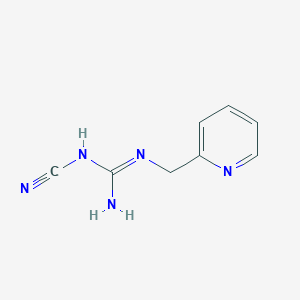 molecular formula C8H9N5 B8459322 1-Cyano-3-(2-pyridylmethyl)guanidine 