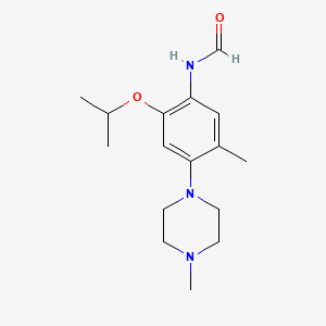 molecular formula C16H25N3O2 B8459431 N-[5-methyl-4-(4-methylpiperazin-1-yl)-2-propan-2-yloxyphenyl]formamide 