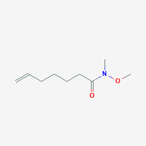 molecular formula C9H17NO2 B8459495 N-methoxy-N-methylhept-6-enamide 