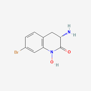 (3S)-3-amino-7-bromo-1-hydroxy-3,4-dihydroquinolin-2(1H)-one