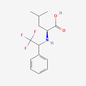 N-(2,2,2-trifluoro-1-phenylethyl)-L-leucine